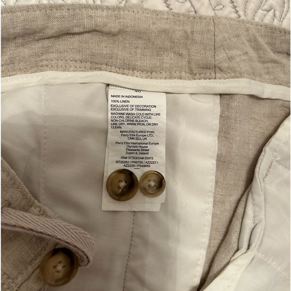 Perry Ellis Men’s Drawstring Linen Pant - 40” - Picture 5 of 10